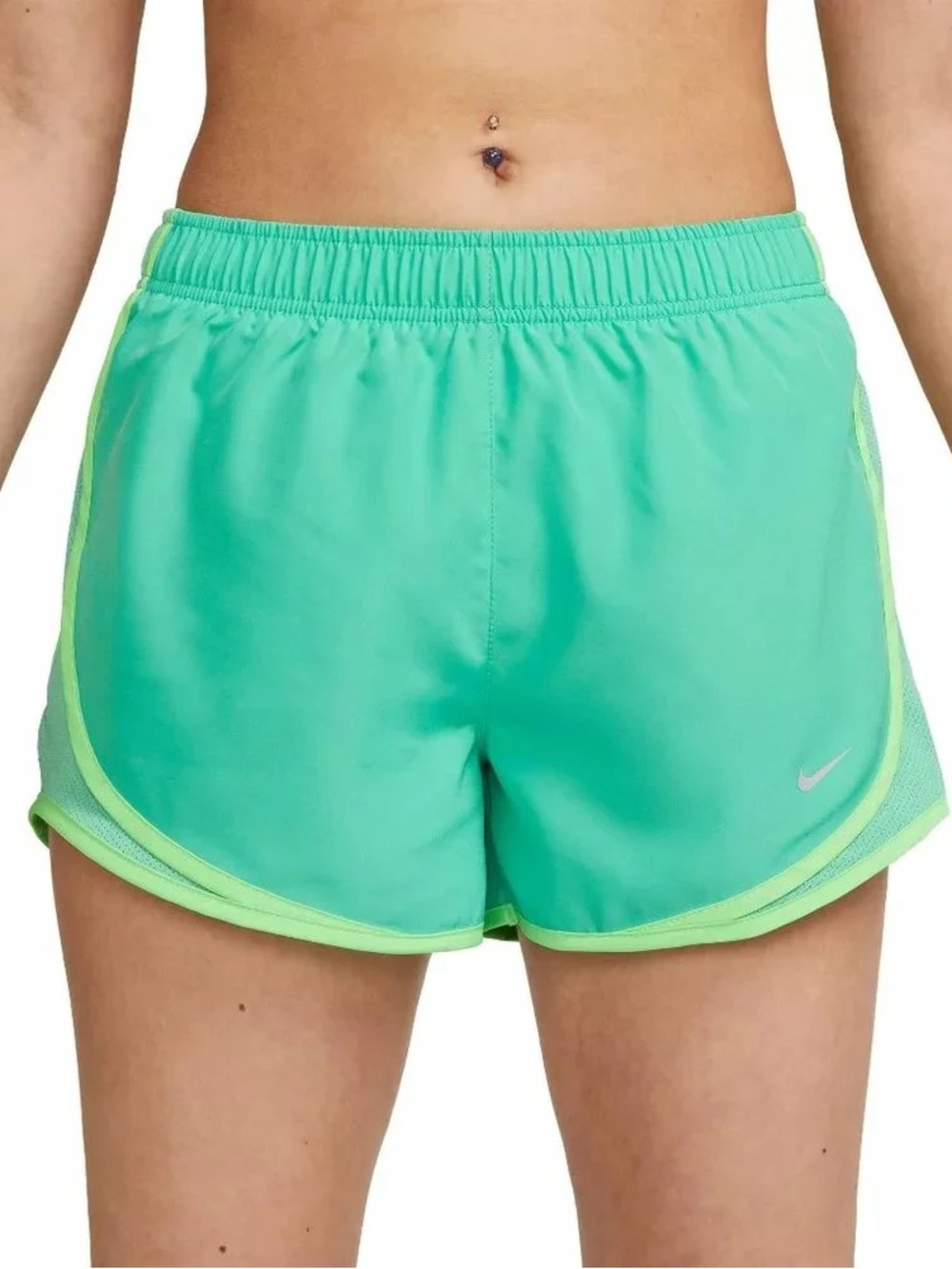 Nike Women's Tempo Brief-Lined Running Shorts NWT Green